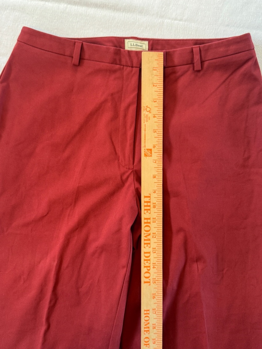 L.L. Bean Classic Fit Pants Red Straight Women’s Size 12 NWT - Picture 5 of 7